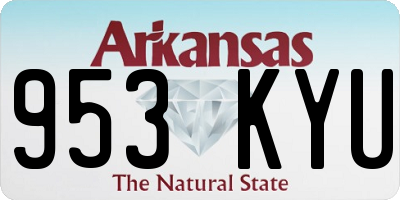 AR license plate 953KYU
