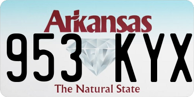 AR license plate 953KYX