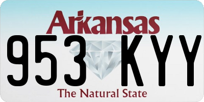 AR license plate 953KYY