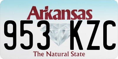 AR license plate 953KZC