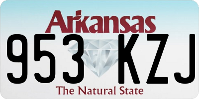 AR license plate 953KZJ