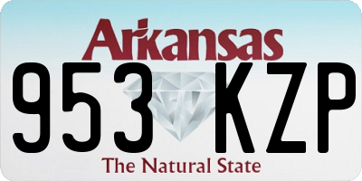 AR license plate 953KZP