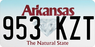 AR license plate 953KZT