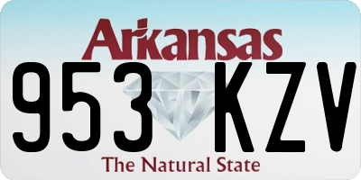 AR license plate 953KZV