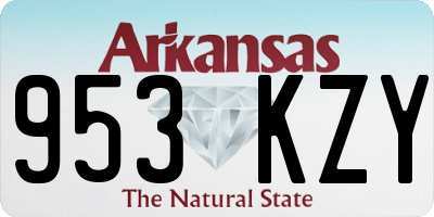 AR license plate 953KZY