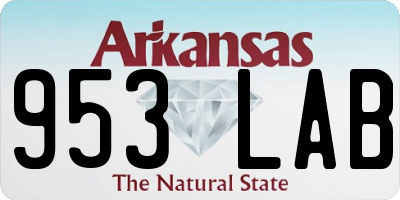 AR license plate 953LAB