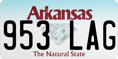 AR license plate 953LAG