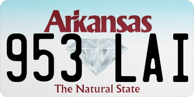 AR license plate 953LAI