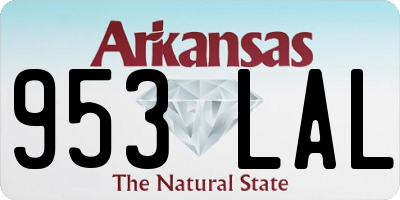 AR license plate 953LAL