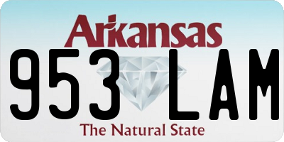 AR license plate 953LAM