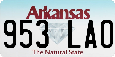 AR license plate 953LAO