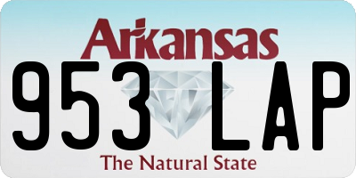 AR license plate 953LAP