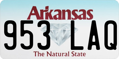 AR license plate 953LAQ