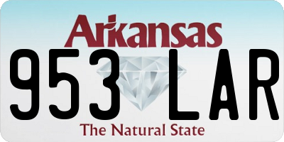 AR license plate 953LAR