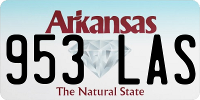 AR license plate 953LAS