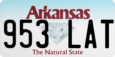 AR license plate 953LAT