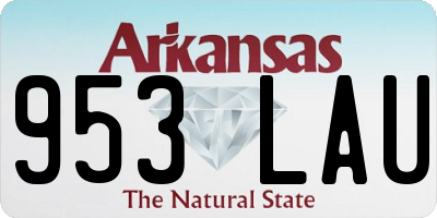 AR license plate 953LAU