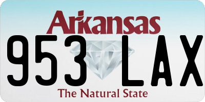AR license plate 953LAX