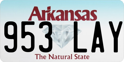 AR license plate 953LAY