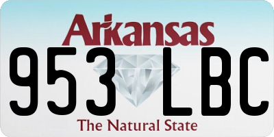 AR license plate 953LBC