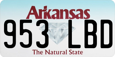 AR license plate 953LBD