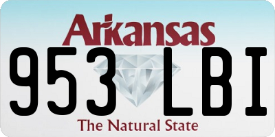AR license plate 953LBI