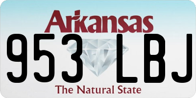 AR license plate 953LBJ