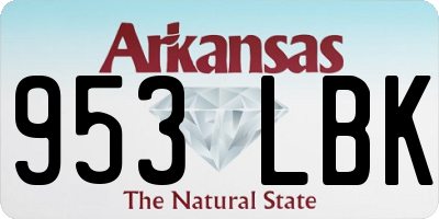 AR license plate 953LBK