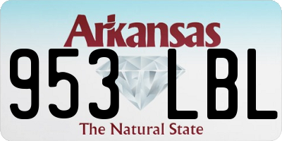 AR license plate 953LBL