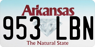 AR license plate 953LBN