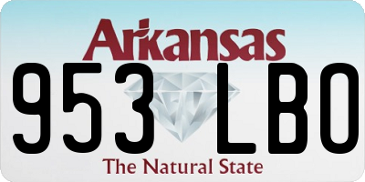 AR license plate 953LBO