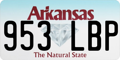 AR license plate 953LBP
