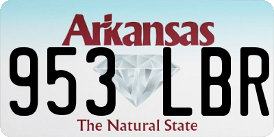AR license plate 953LBR