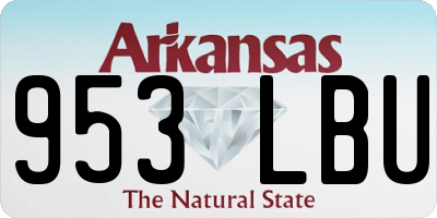 AR license plate 953LBU