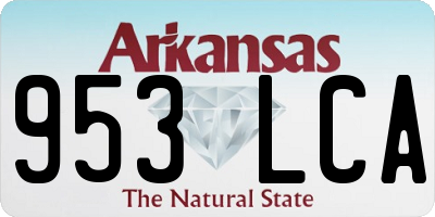 AR license plate 953LCA