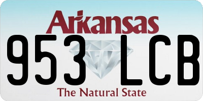 AR license plate 953LCB
