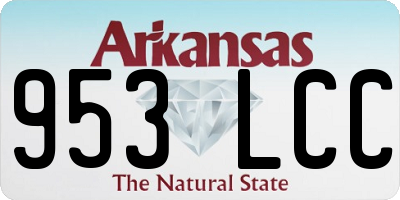 AR license plate 953LCC