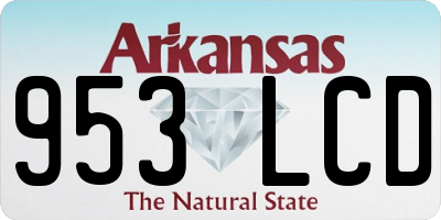 AR license plate 953LCD