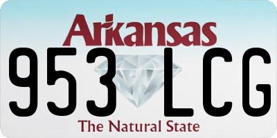 AR license plate 953LCG