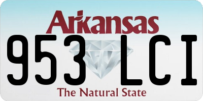 AR license plate 953LCI