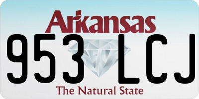 AR license plate 953LCJ