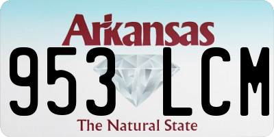 AR license plate 953LCM