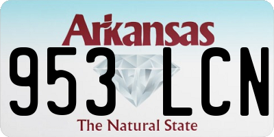 AR license plate 953LCN