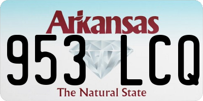 AR license plate 953LCQ