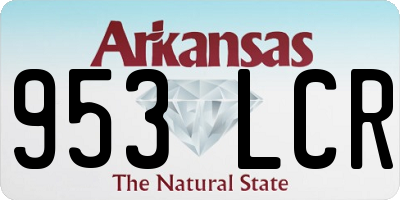 AR license plate 953LCR