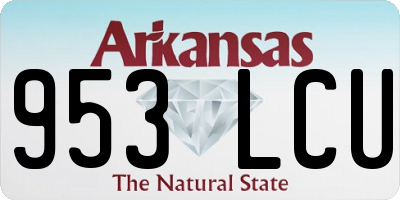 AR license plate 953LCU