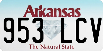 AR license plate 953LCV