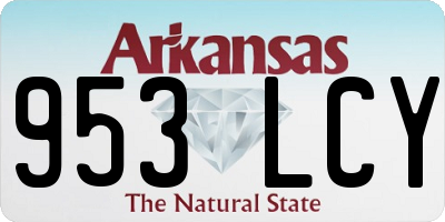 AR license plate 953LCY