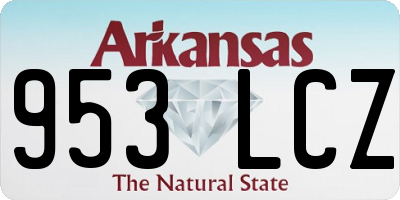 AR license plate 953LCZ