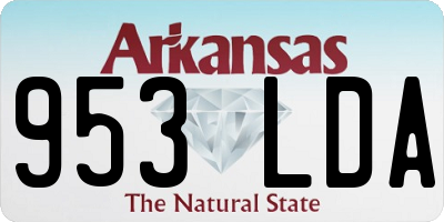 AR license plate 953LDA